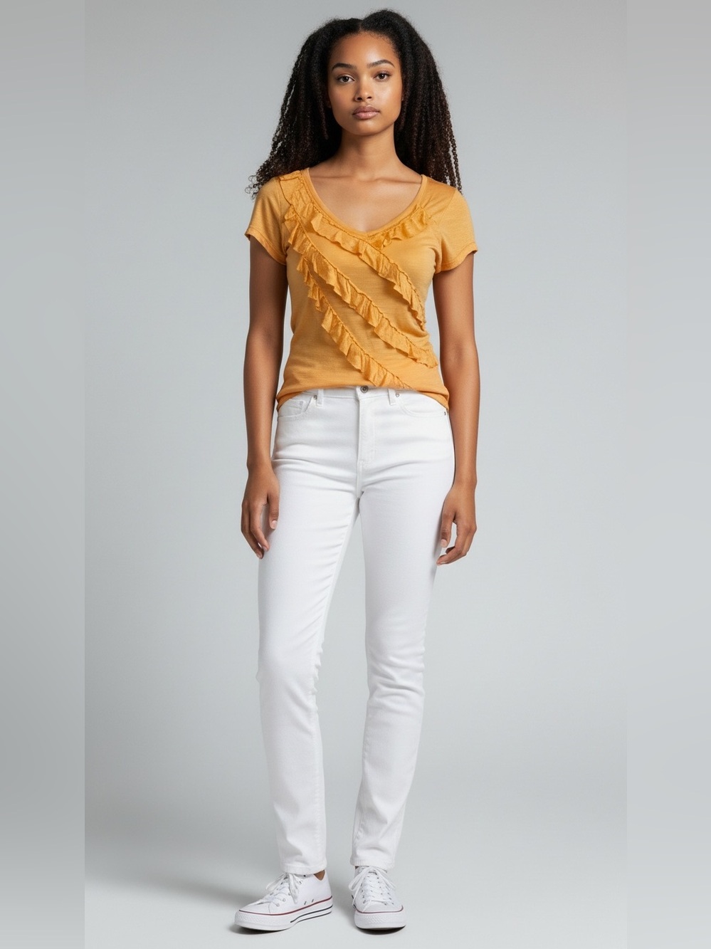 Kenaf Ruffled Shirt Size M - Picture 3 of 8